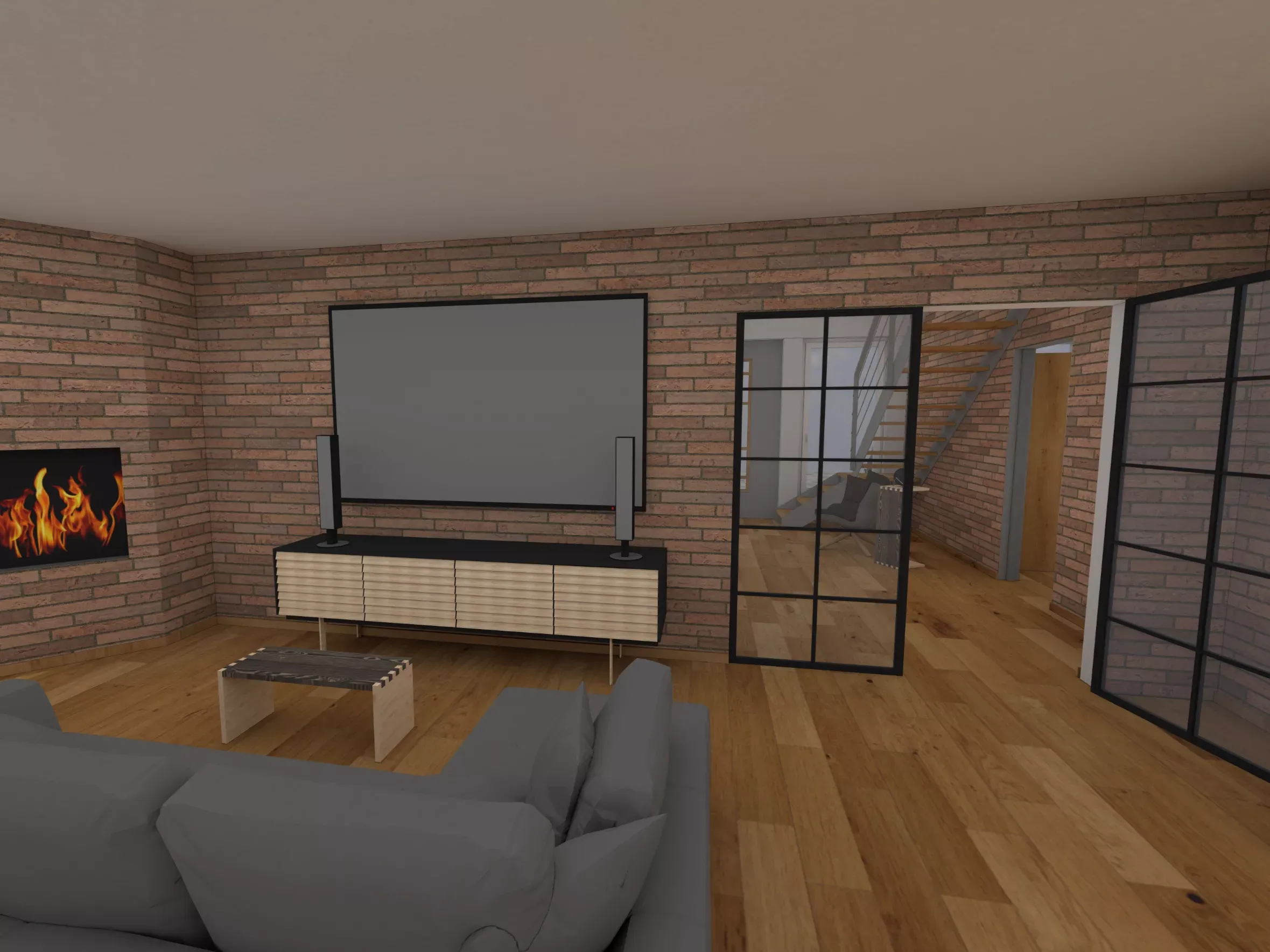 VR-Rendering Einfamilienhaus mit Holzfassade