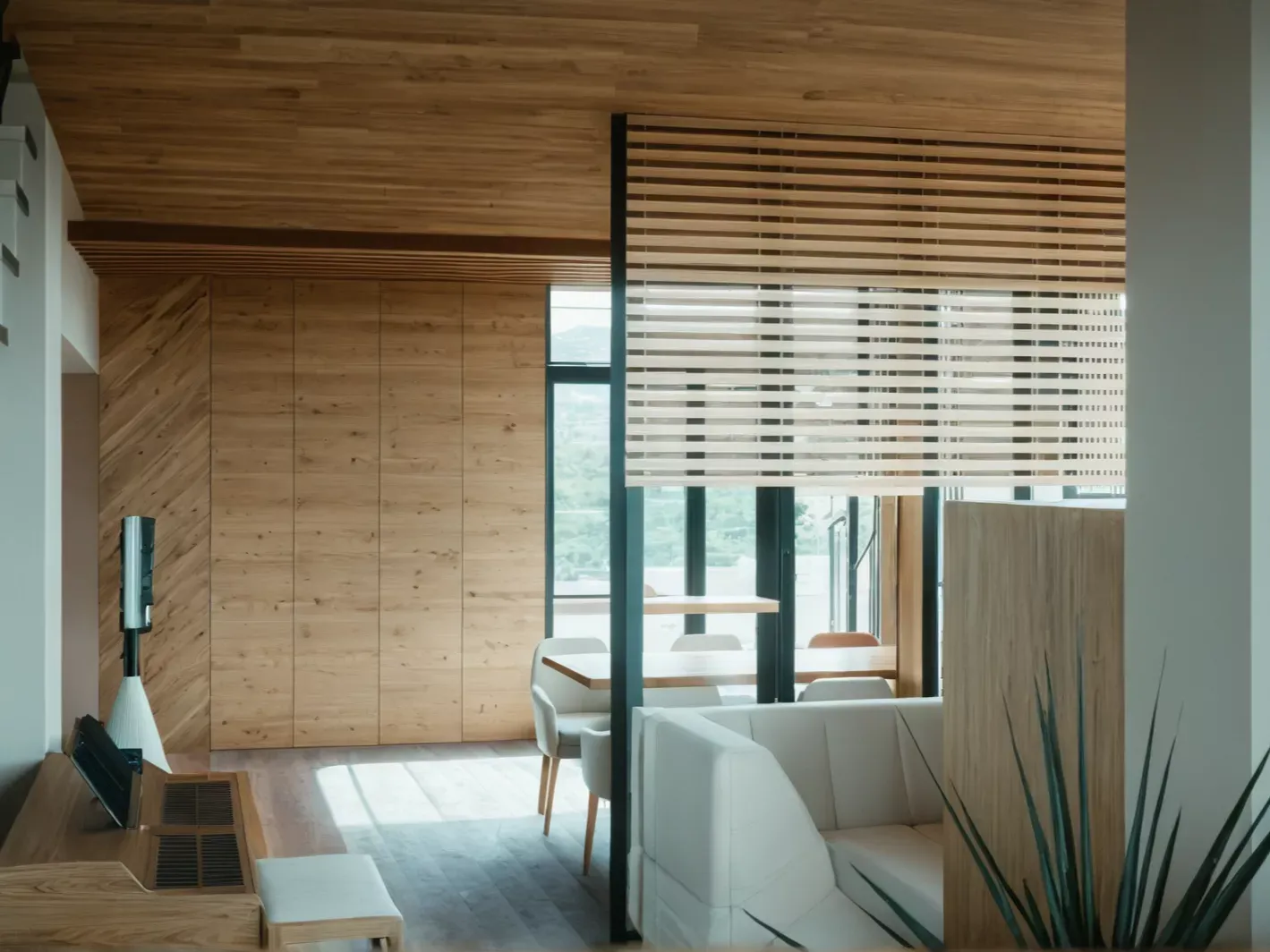 VR-Rendering Loft-Treppe mit Glaswand