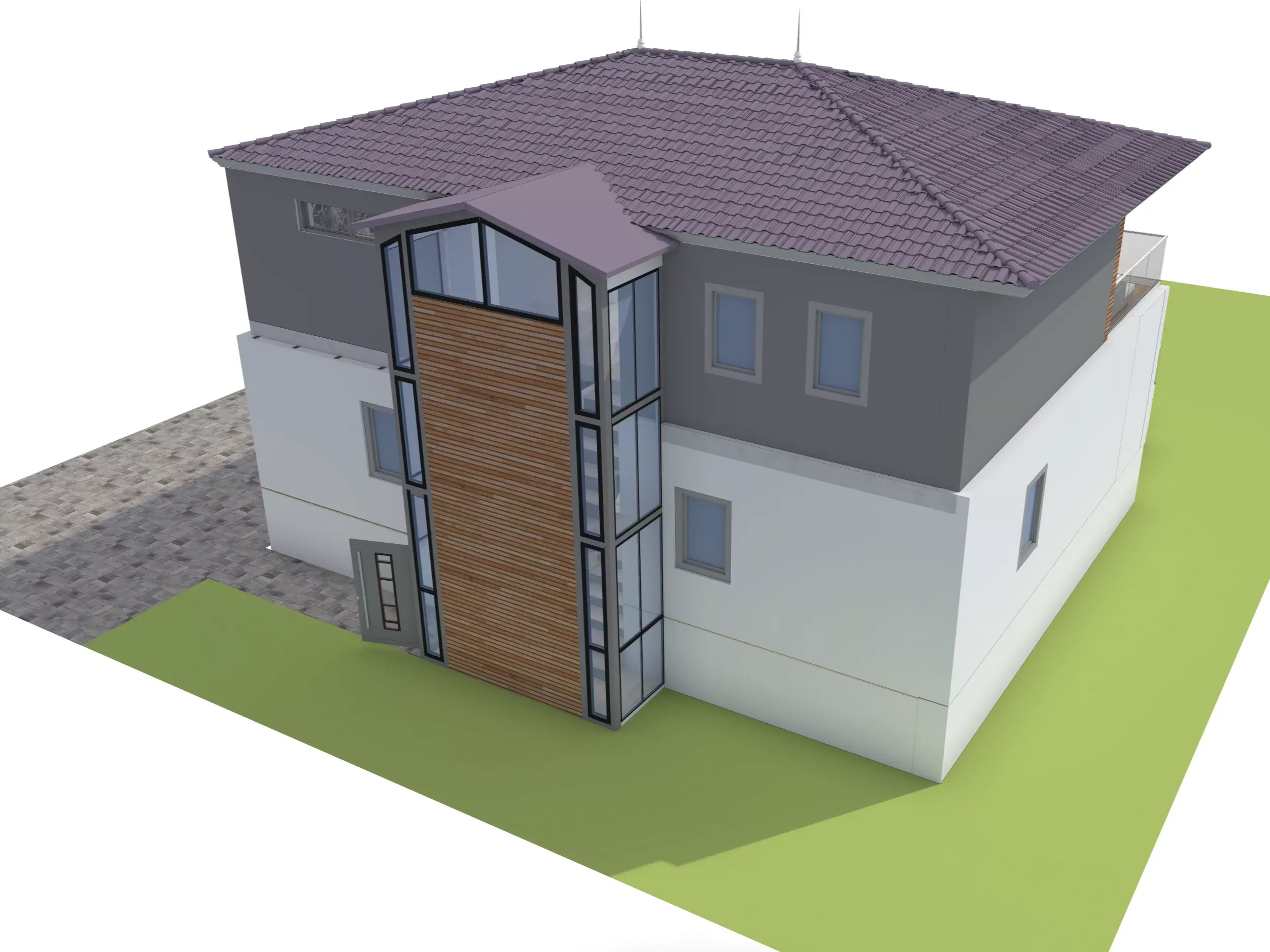VR-Rendering Wohnzimmer mit Panorama-Fenster